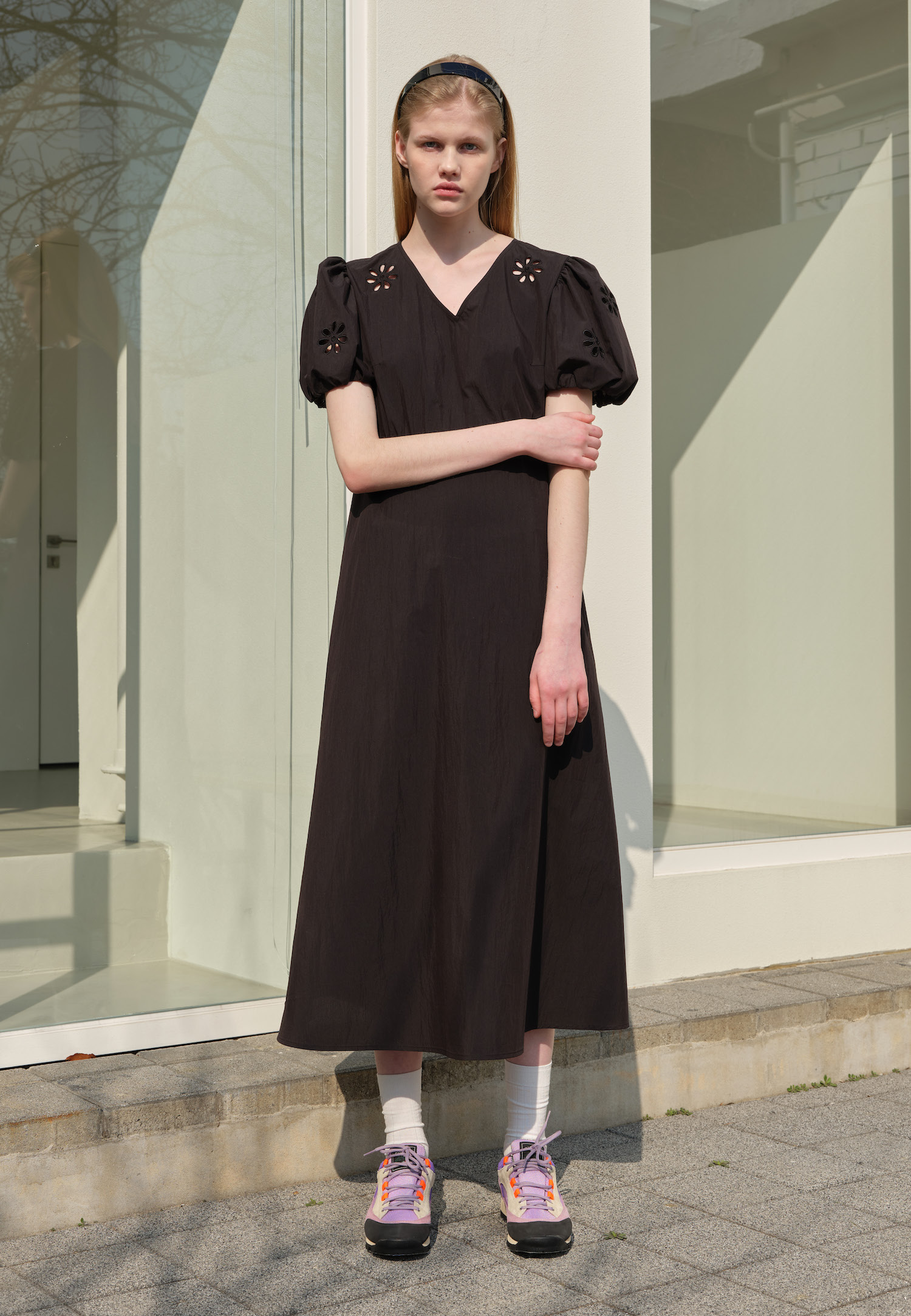 BELLA PUFF SLEEVE MAXI DRESS(BLACK),Trwa, 디자이너브랜드, 여성의류