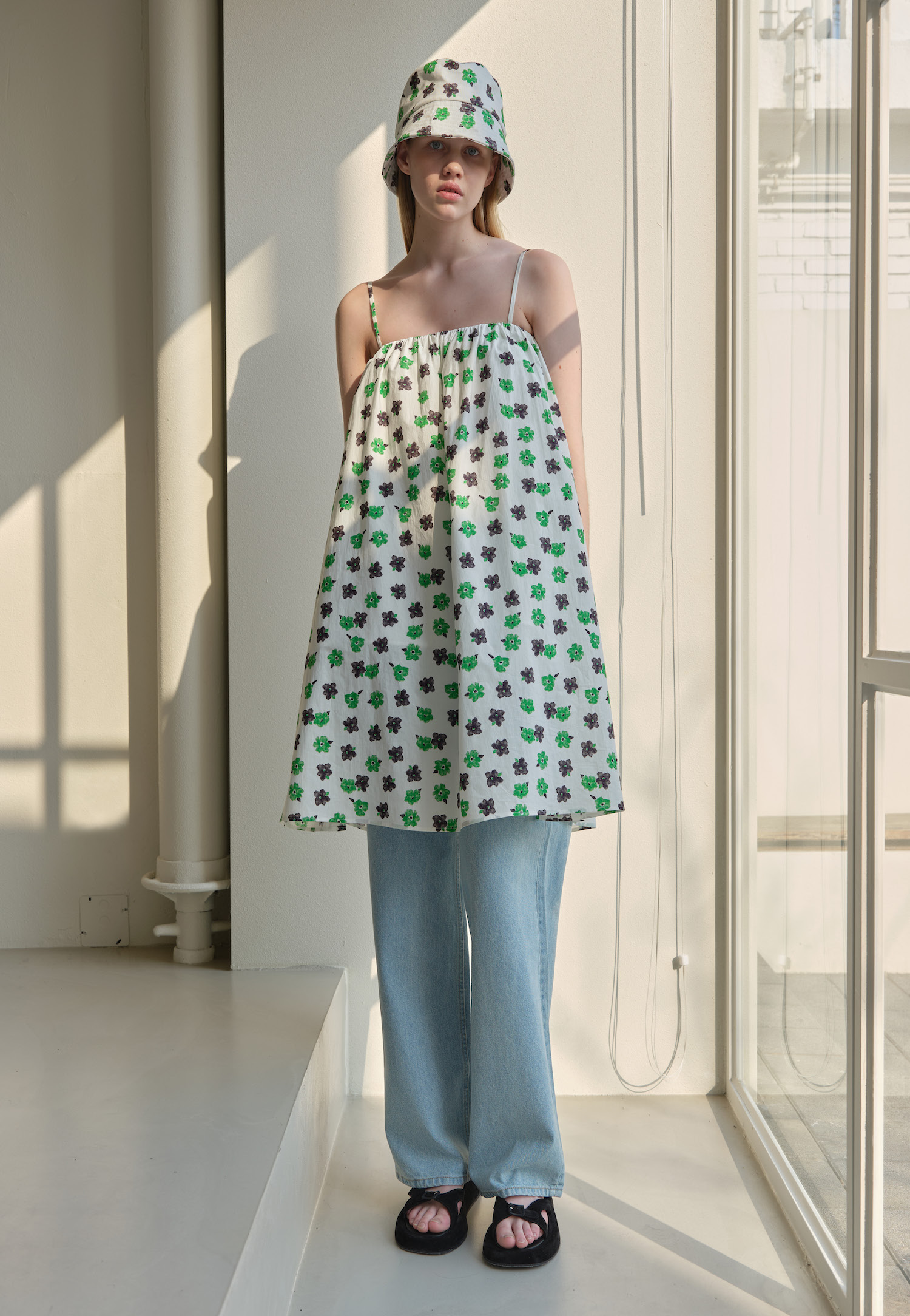 LYDIA FLORAL-PRINT SLIP DRESS,Trwa, 디자이너브랜드, 여성의류
