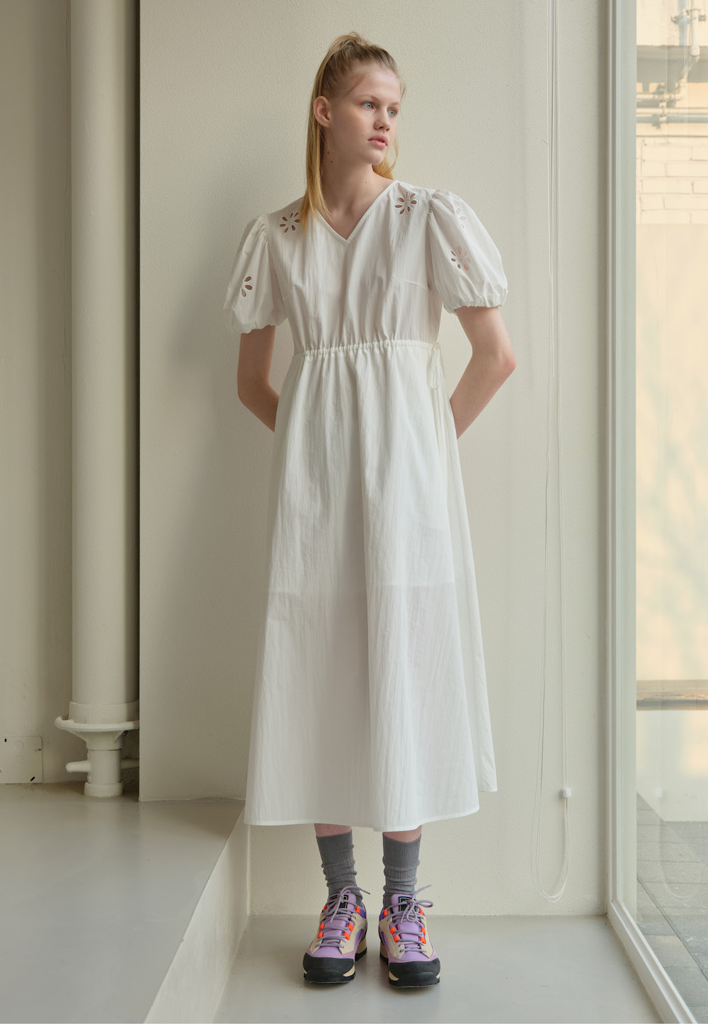 BELLA PUFF SLEEVE MAXI DRESS(WHITE),Trwa, 디자이너브랜드, 여성의류
