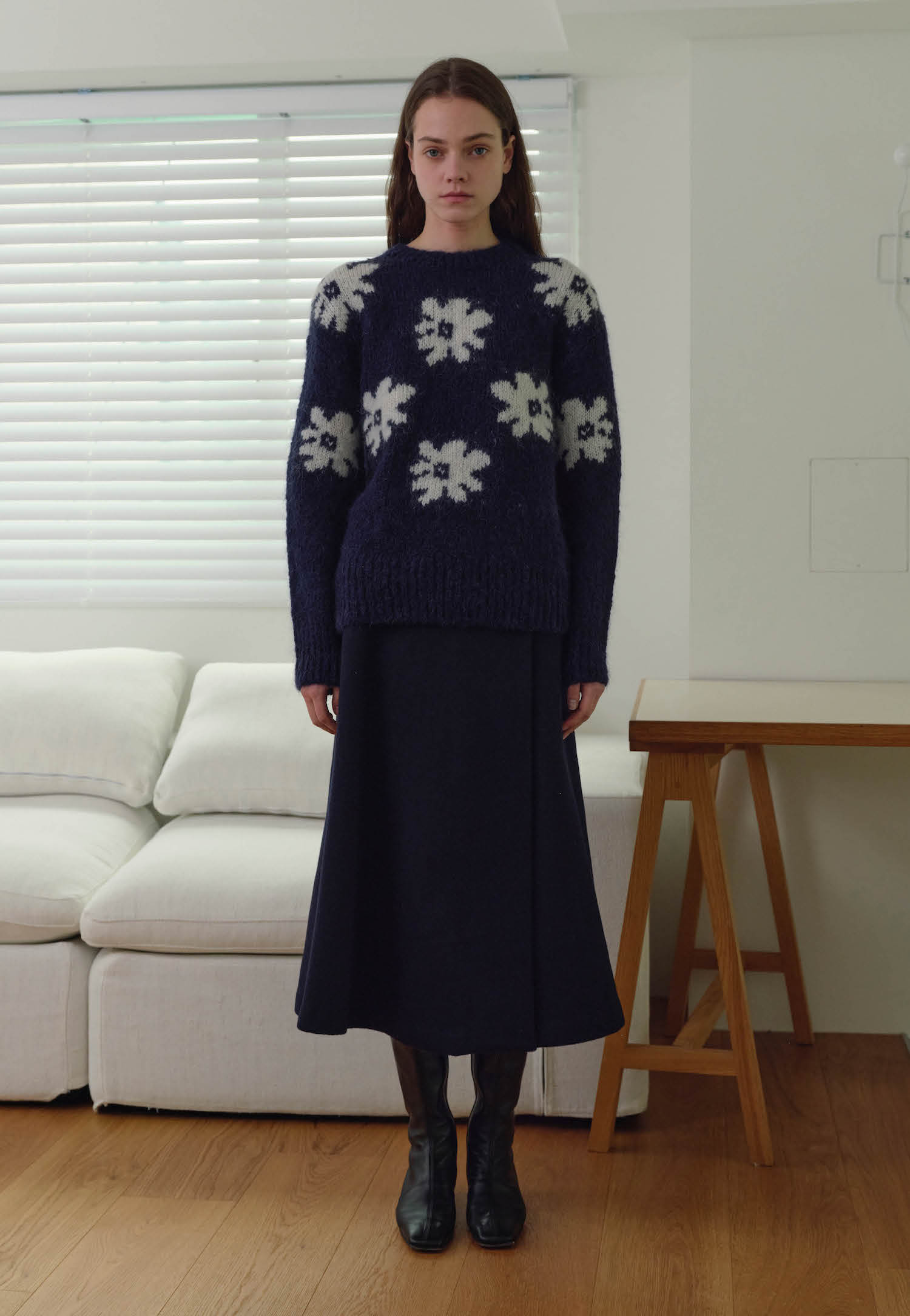 LILY ROSE FLORAL MOHAIR KNIT PULLOVER(NAVY),Trwa, 디자이너브랜드, 여성의류