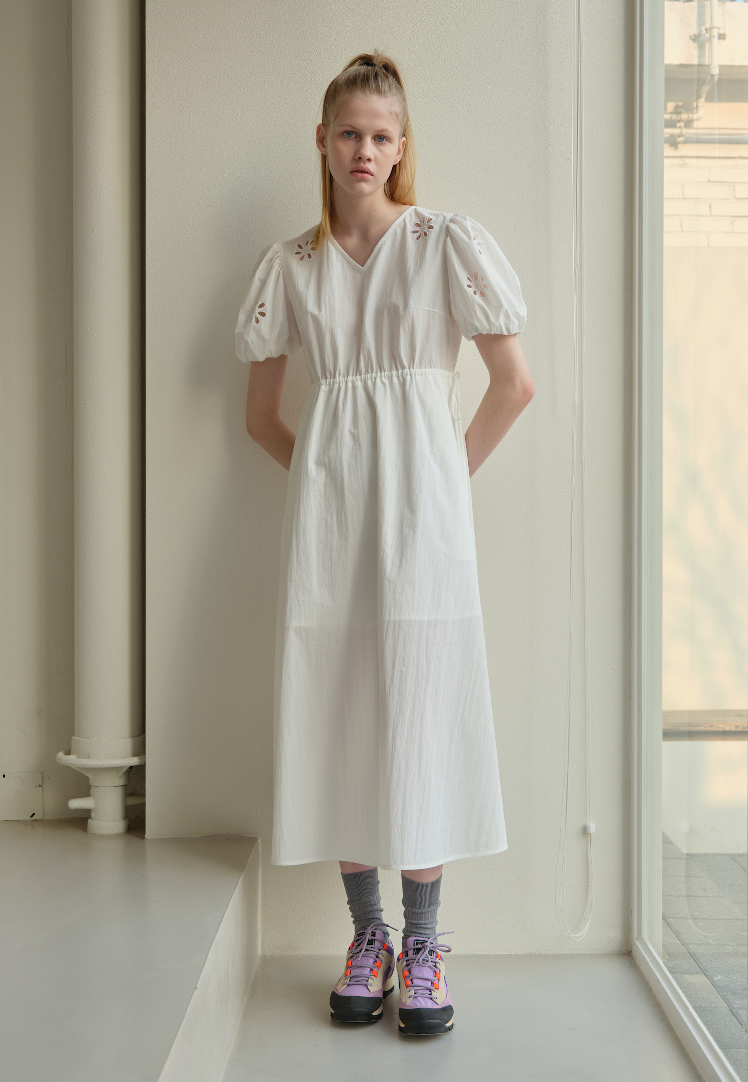 BELLA PUFF SLEEVE MAXI DRESS(WHITE),Trwa, 디자이너브랜드, 여성의류