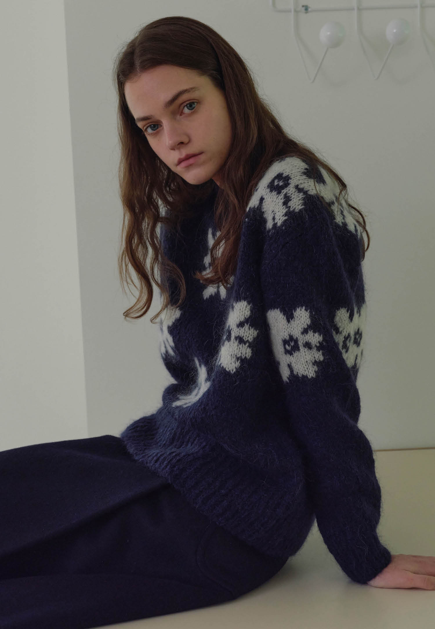 LILY ROSE FLORAL MOHAIR KNIT PULLOVER(NAVY),Trwa, 디자이너브랜드, 여성의류